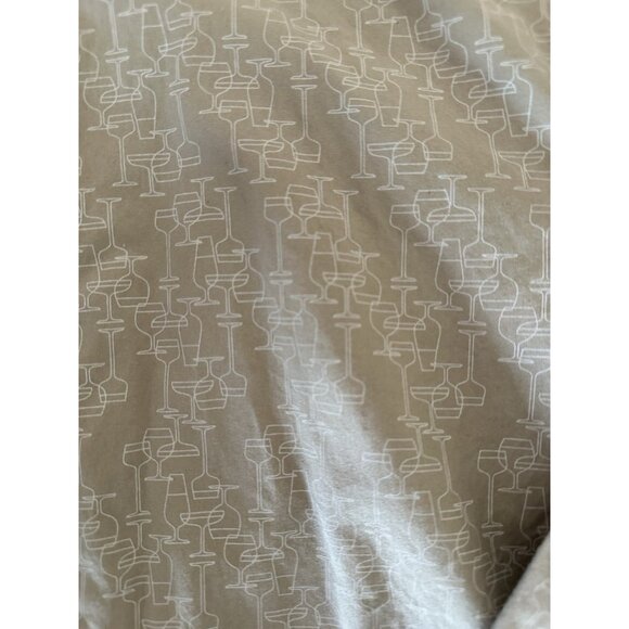 Original Penguin Shirt Men's Medium Button Up Long Sleeve Classic Fit Beige Wine - Picture 2 of 10